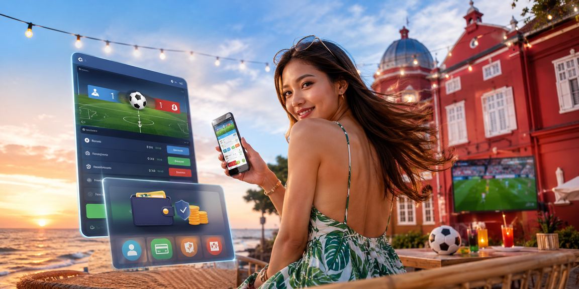 Pemain mengakses platform kasino Melaka l10 melalui mudah alih